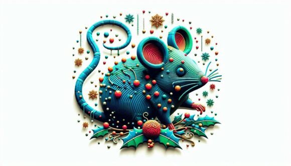 3D-Effect Mouse in Festive Theme