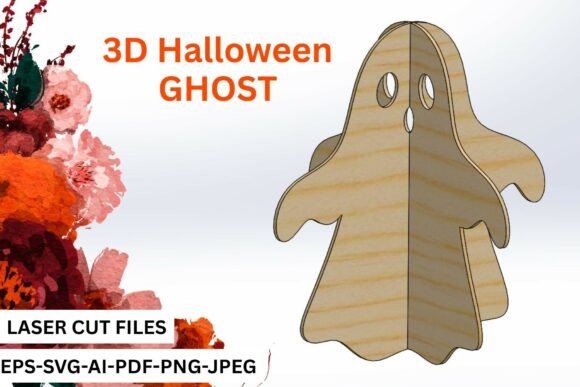 3D Halloween Ghost Laser Cut File
