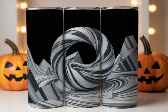 Abstract 3D Marble Tumbler Wrap: A Stylish and Versatile Design Solution