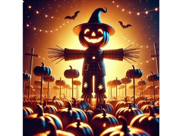 Discover the Charming 3D Pumpkinheaded Scarecrow with a Ha