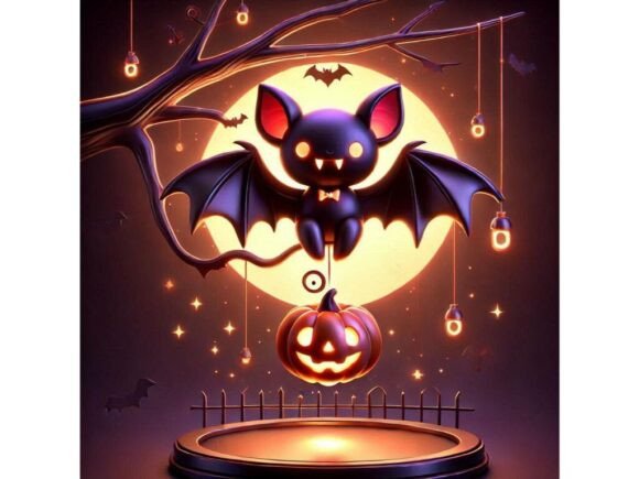 Embrace the Charming 3D Cute Vampire Bat Hanging from a G: A Versatile Addition to Your Creative Toolkit