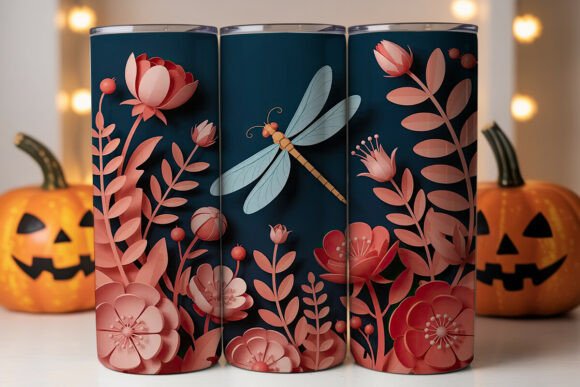 Enhance Your Brand with 3D Papercut Floral Tumbler Wrap