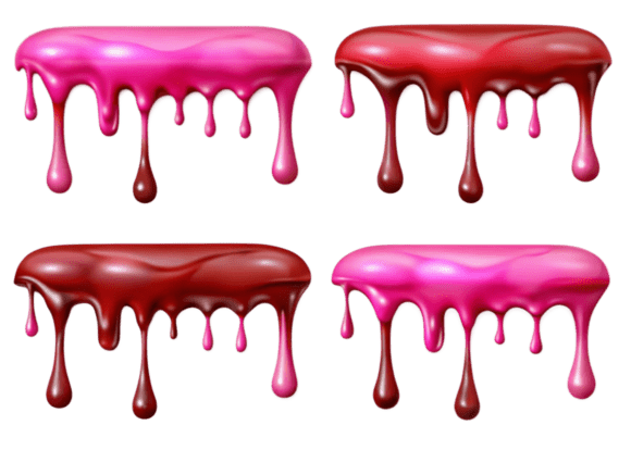 Enhance Your Designs with Watercolor 3D Dripping Chocolate Drops