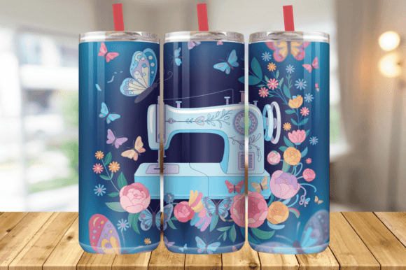 Enhance Your Tumbler Designs with the 3D Sewing Machine Butterfly Tumbler Wrap