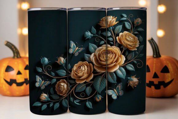 Enhancing Your Brand with the 3D Gold Floral Butterfly 20oz Tumbler