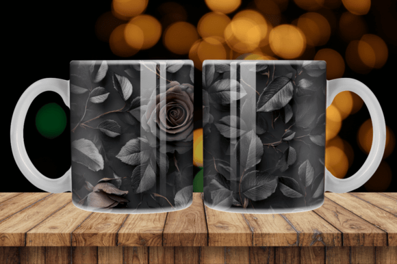 Exploring the 3D Black Roses Mug Flowers Tumbler Wrap: A Unique and Versatile Design Solution