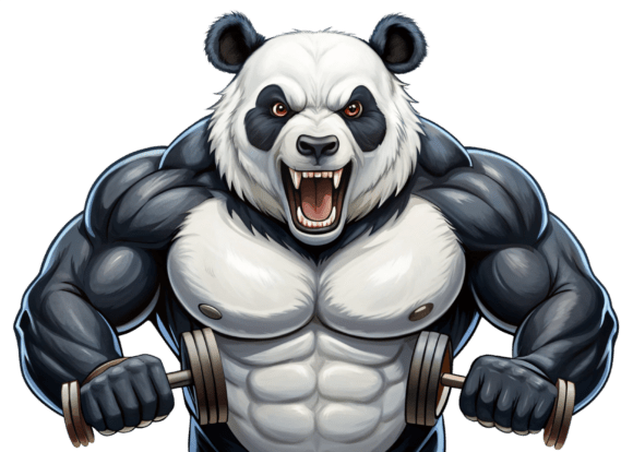 Free 3D Angry Bear Panda Logo PNG