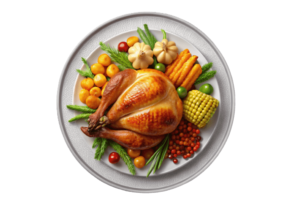 High-Quality PNG Roast Turkey 3D Icon