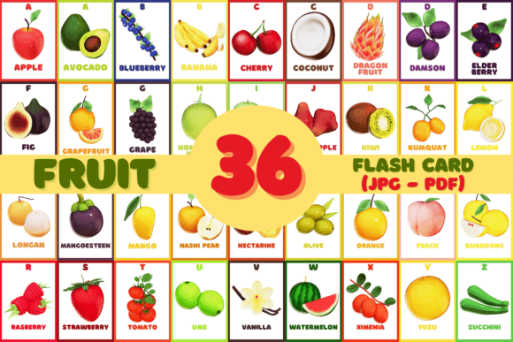 Make Learning Fun and Delicious with 3D Fruit Flashcards