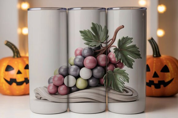 Strategic Use of 3D Clay Grapes 20oz Tumbler Wrap for Enhanced Branding and Productivity