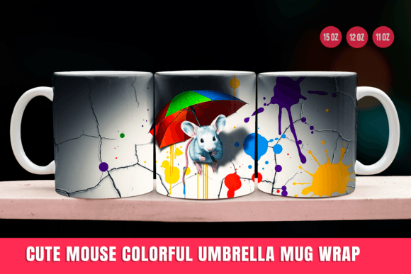 Transform Your Mug with a Cute Mouse 3D Wrap