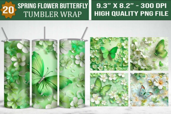 Transform Your Tumblers with 3D Butterfly Art