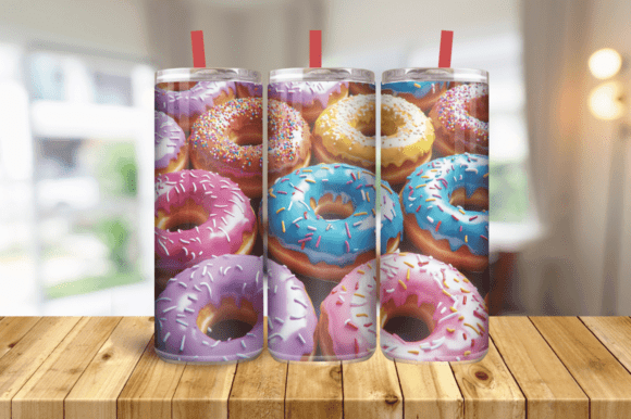 Transform Your Tumblers with 3D Donuts Wrap