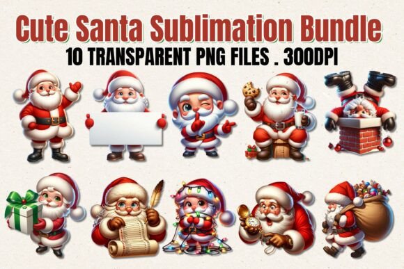 Upgrade Your Christmas Projects with the Cute 3D Santa Sublimation Bundle